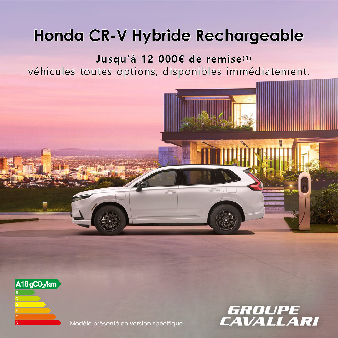 Jusqu'à 12 000€TTC(1) de remise sur le Honda CR-V e:PHEV